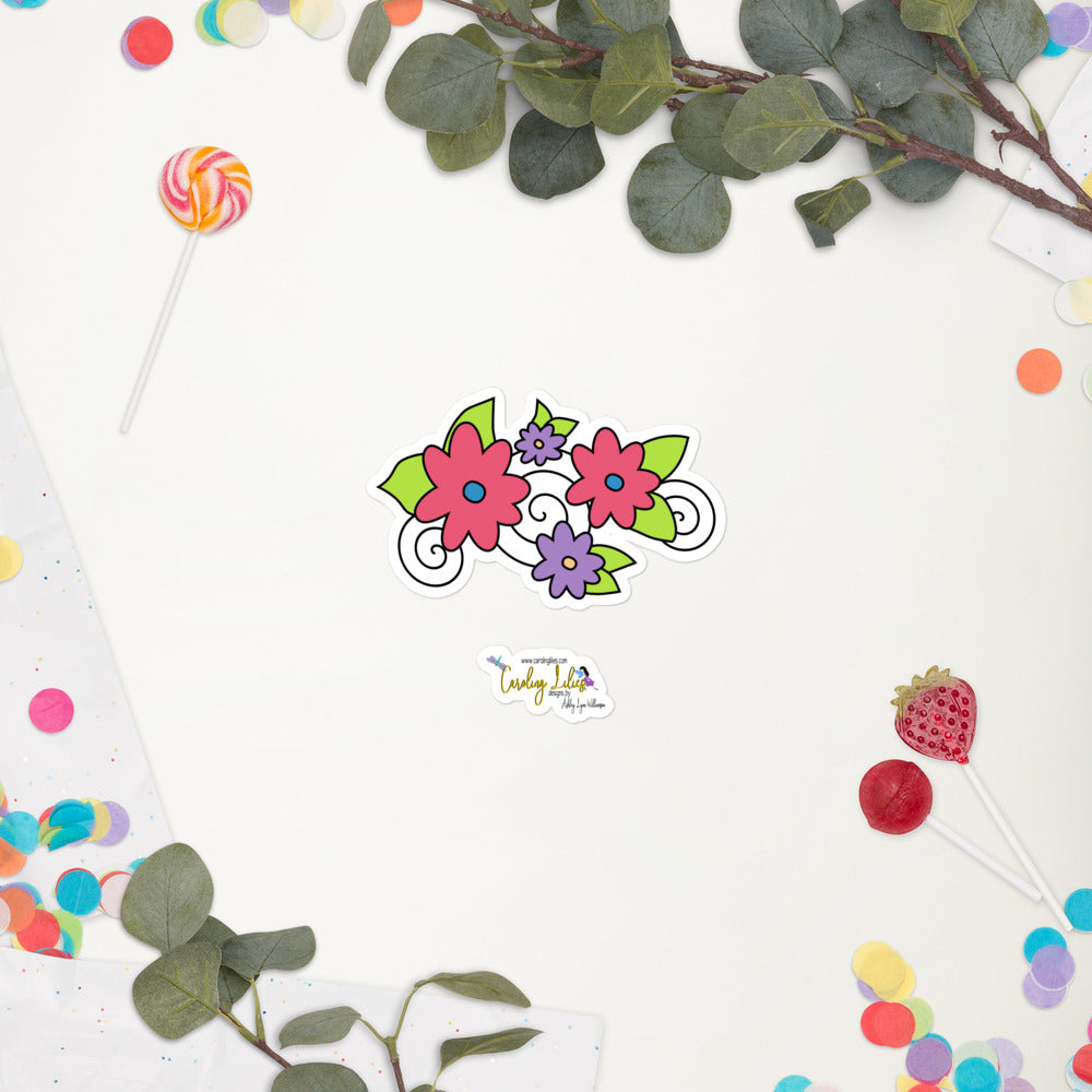 Florals & Spirals Bubble-free stickers