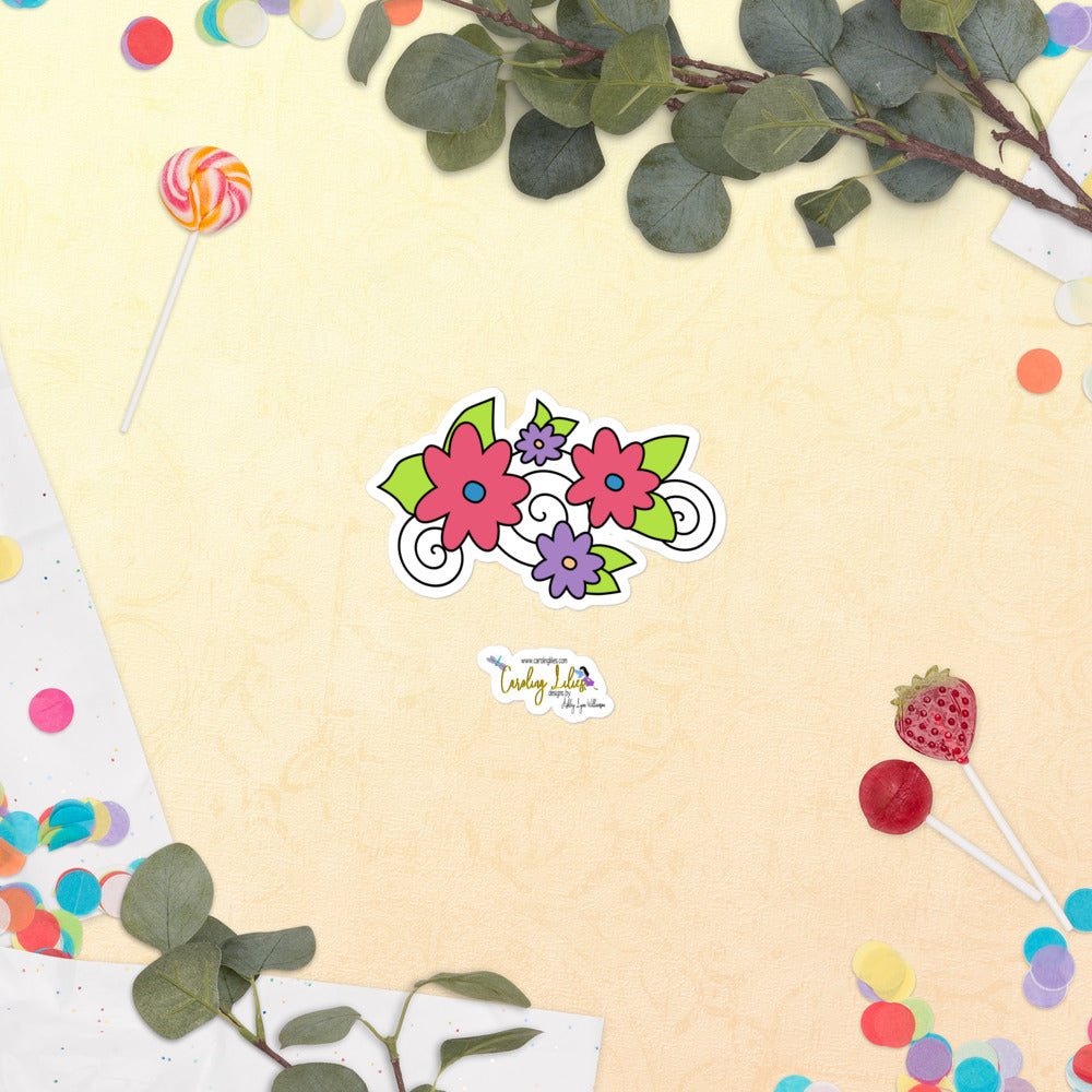 Florals & Spirals Bubble-free stickers