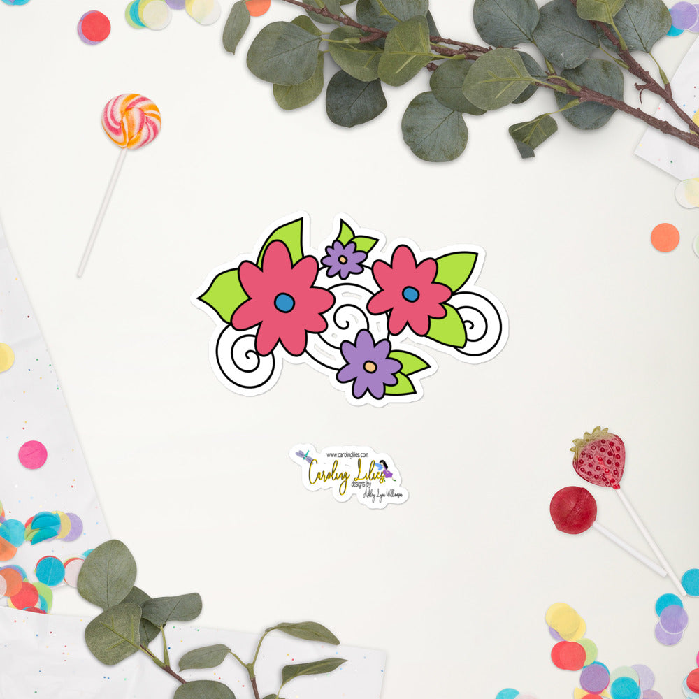 Florals & Spirals Bubble-free stickers