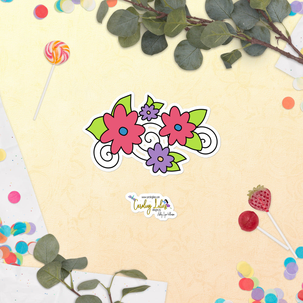 Florals & Spirals Bubble-free stickers