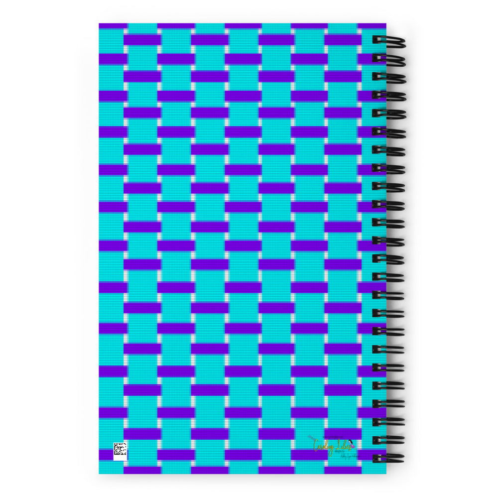 Neon Basket Weave Spiral notebook