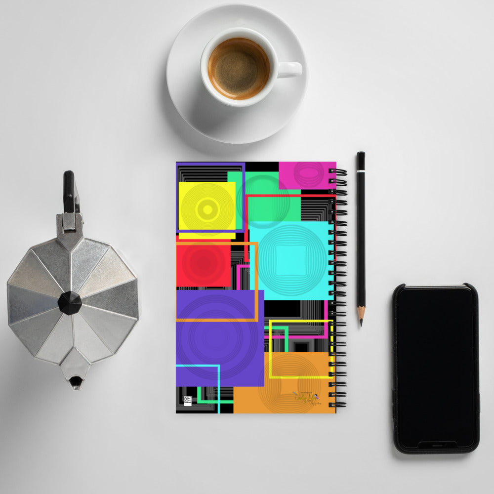 Neon Abstract Spiral notebook