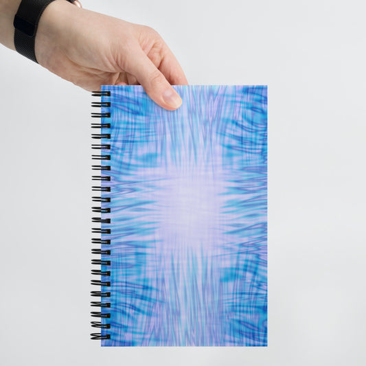 Flames - Blue Spiral notebook