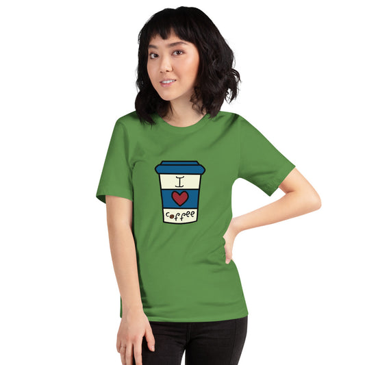 I Love Coffee Cup Short-Sleeve Unisex T-Shirt