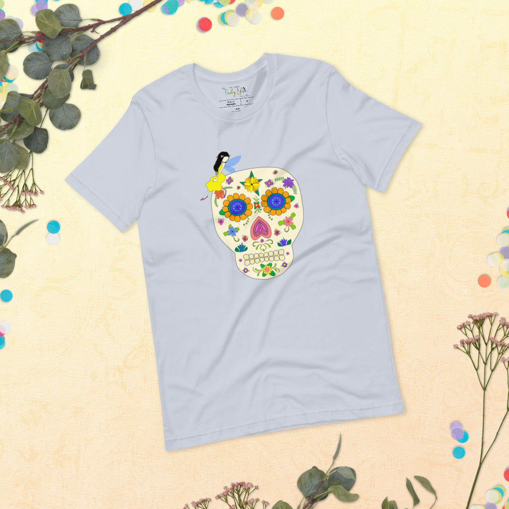 A Fairy, A Skull & Some Flowers Short-Sleeve Unisex T-Shirt