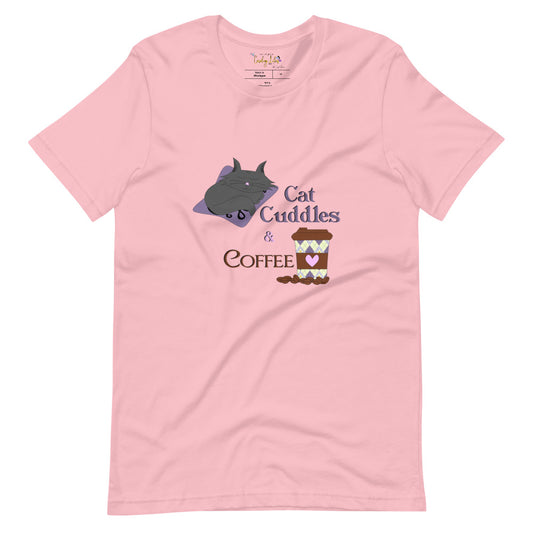Cat Cuddles & Coffee Short-Sleeve Unisex T-Shirt