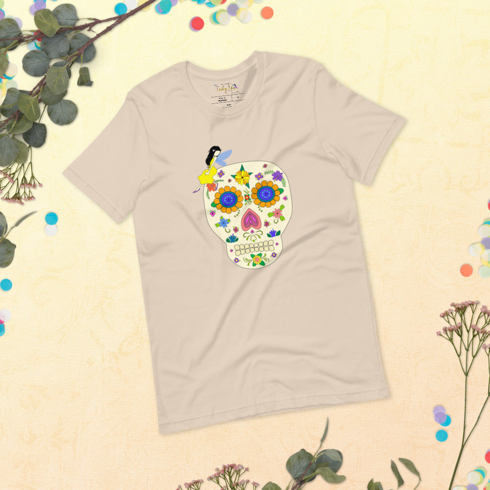 A Fairy, A Skull & Some Flowers Short-Sleeve Unisex T-Shirt