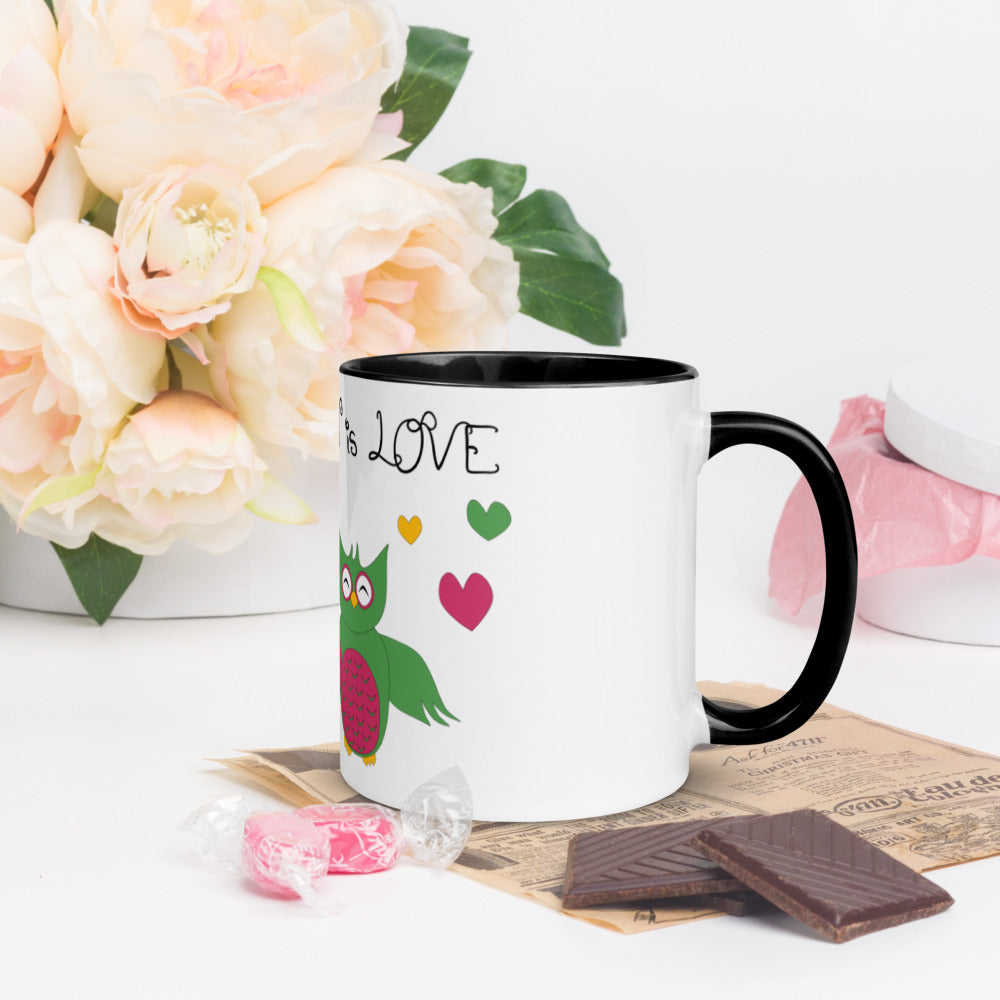 Owl You Need Is Love Mug with Color Inside