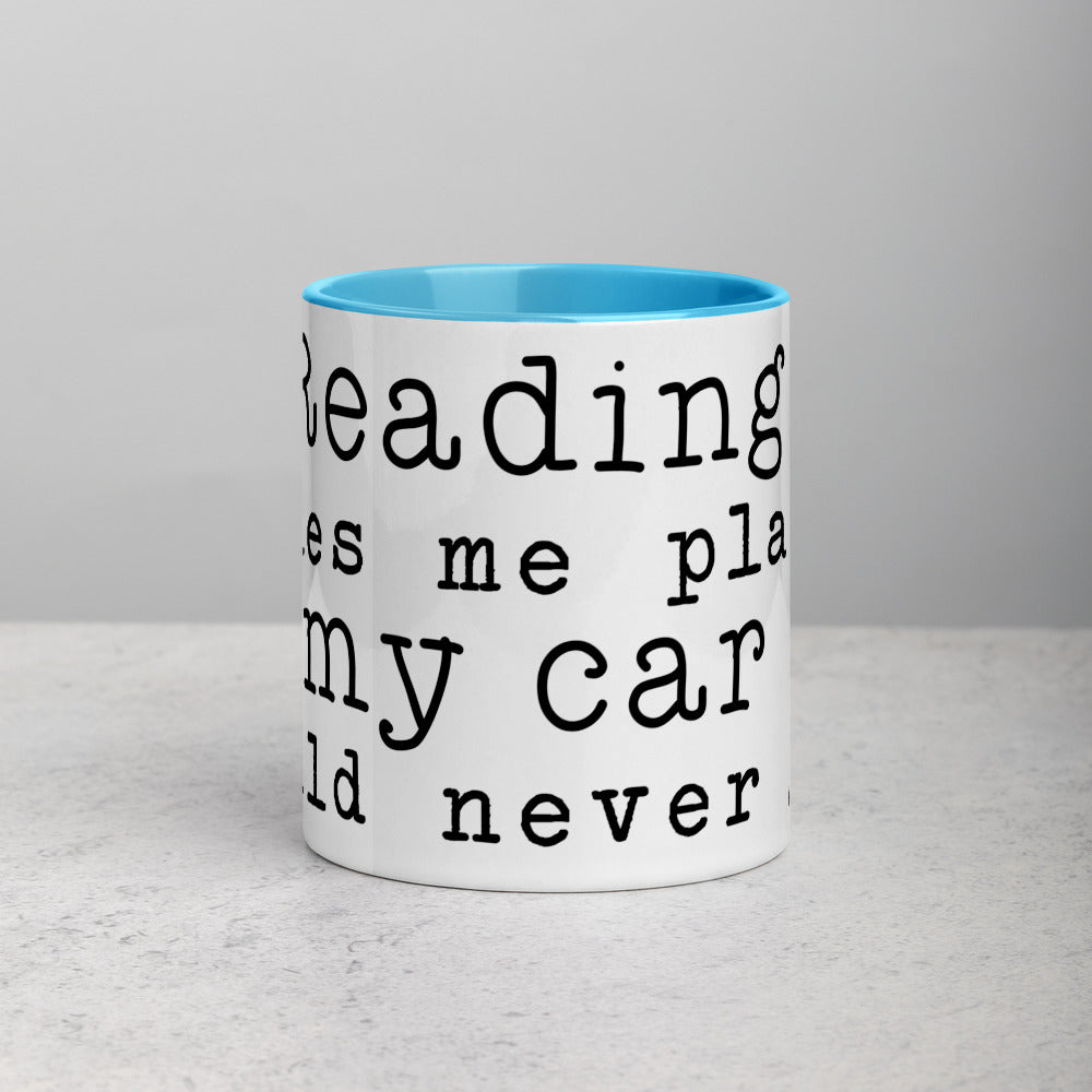 Reading Takes Me Places Mug with Color Inside