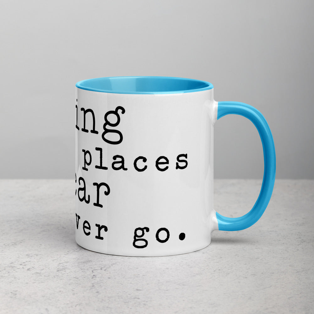 Reading Takes Me Places Mug with Color Inside