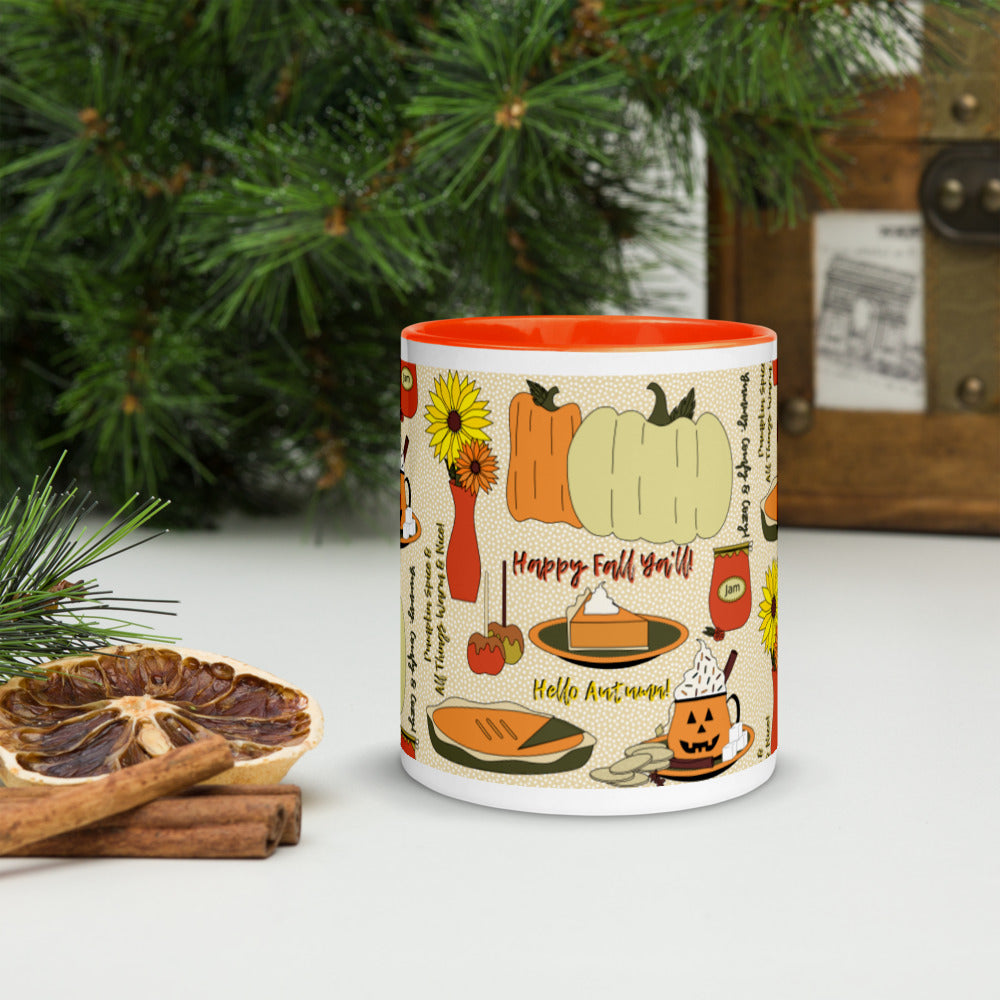 Happy Fall Ya'll Mug with Color Inside