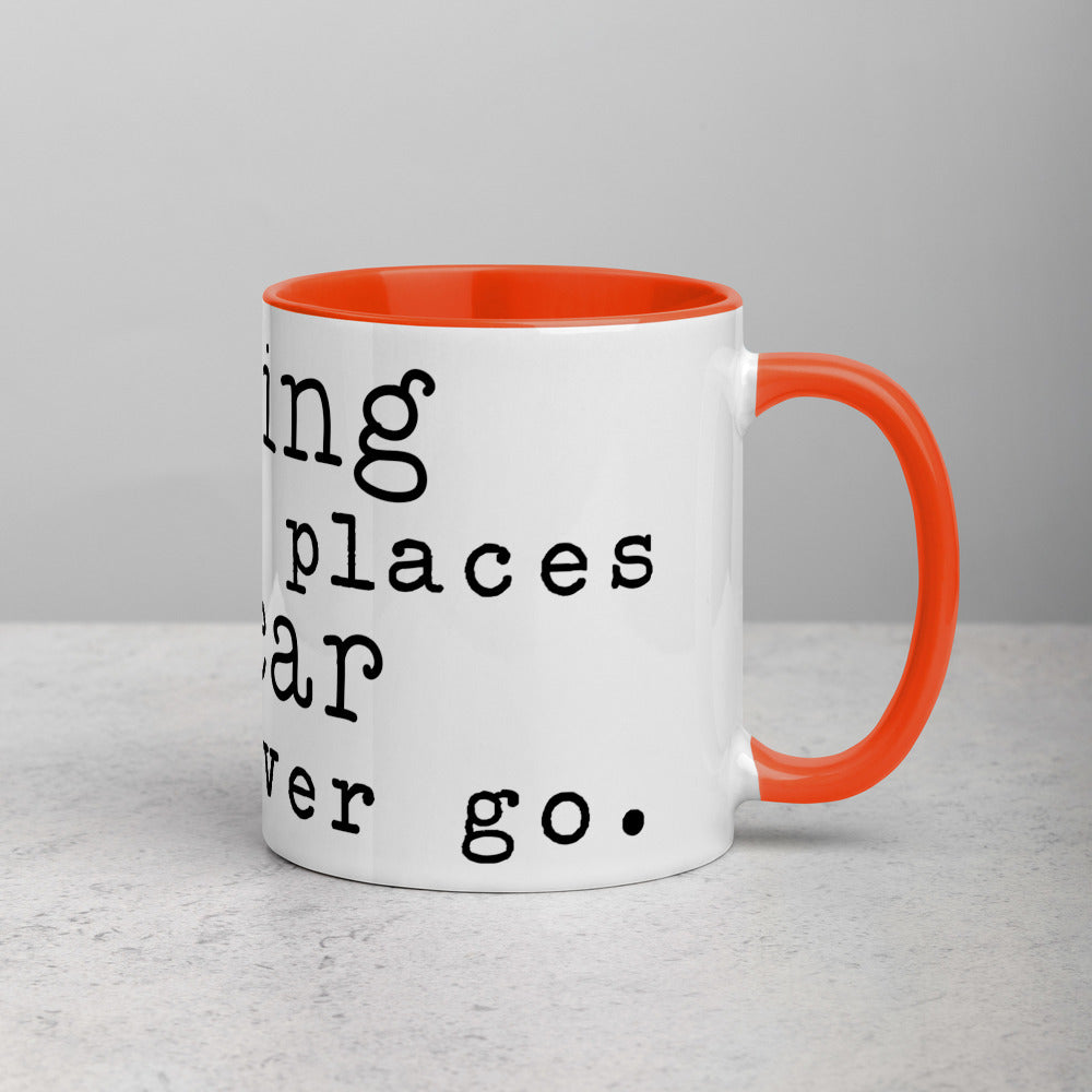 Reading Takes Me Places Mug with Color Inside