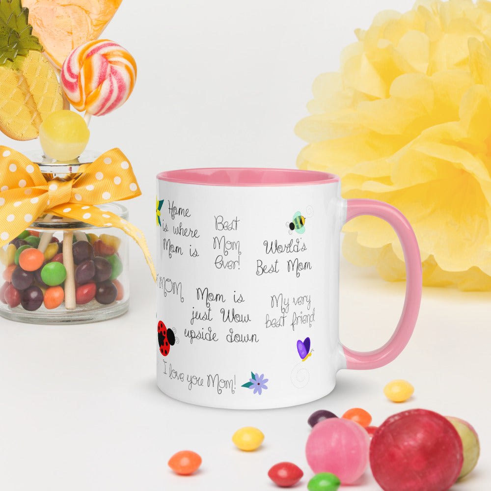 Mom & Florals Mug with Color Inside