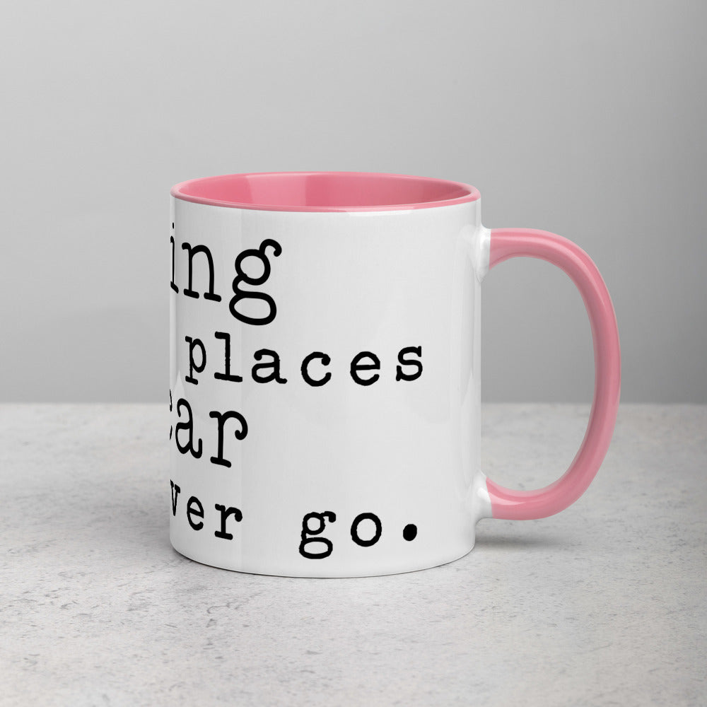 Reading Takes Me Places Mug with Color Inside
