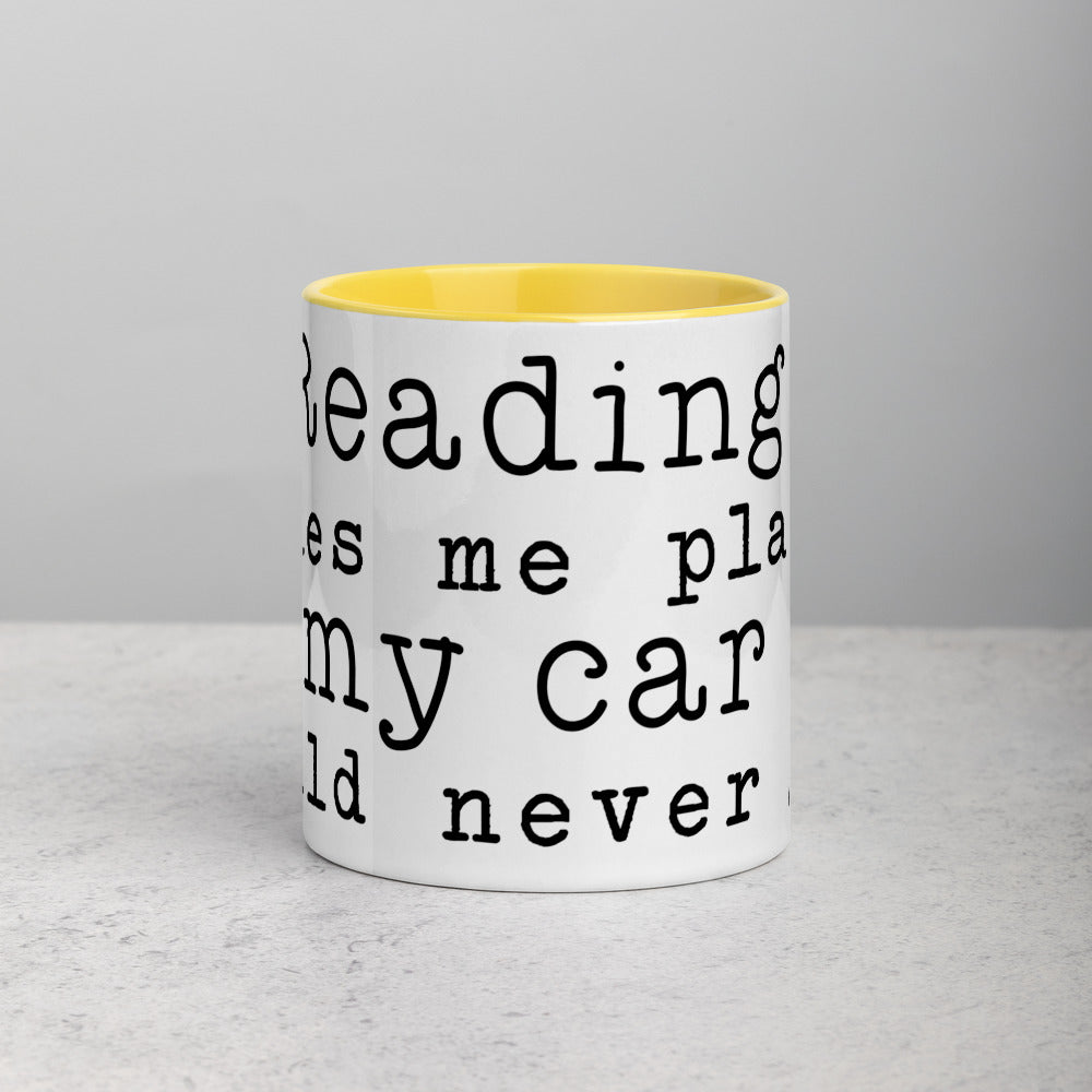 Reading Takes Me Places Mug with Color Inside