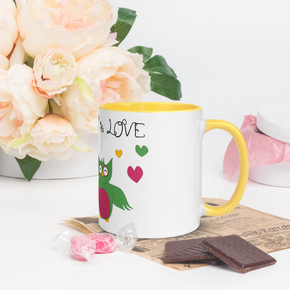 Owl You Need Is Love Mug with Color Inside