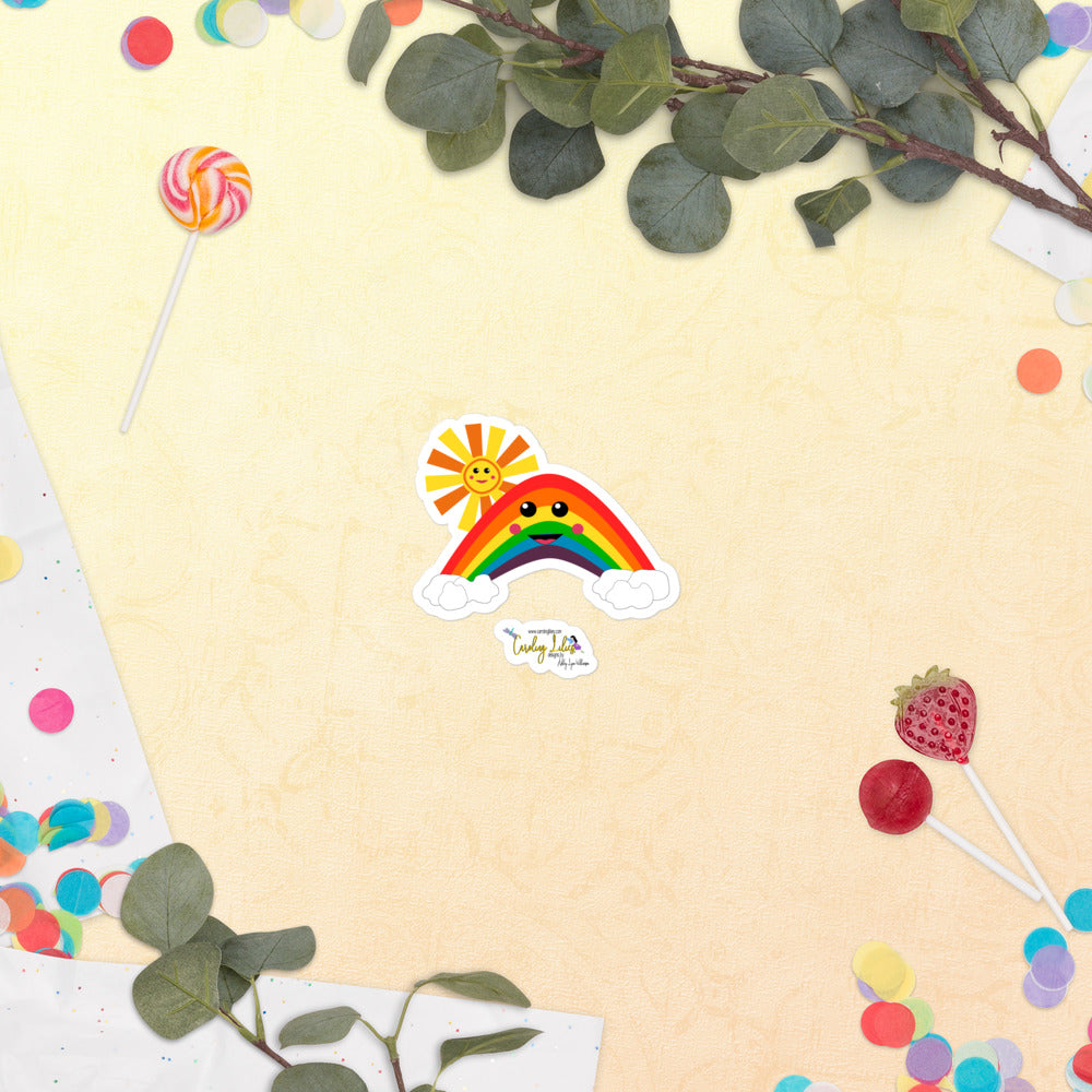 Happy Rainbow Bubble-free stickers