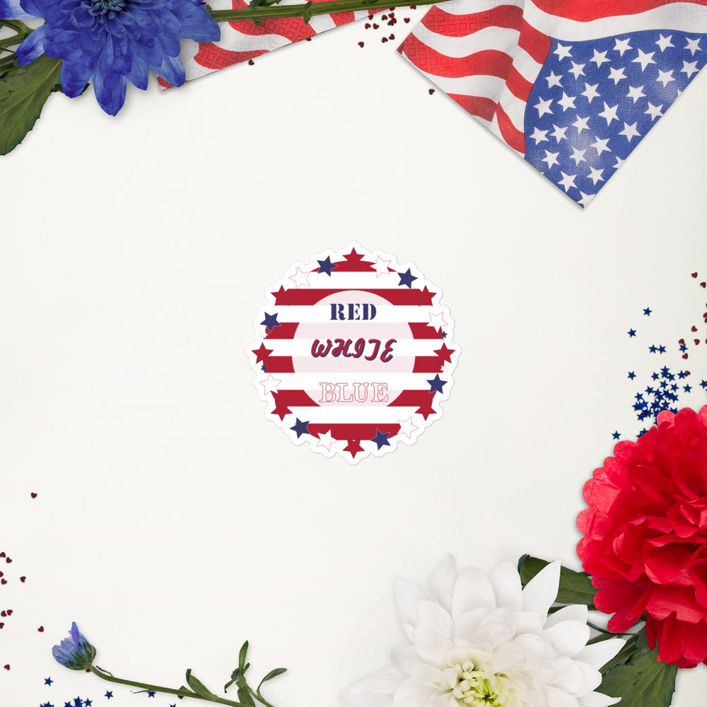 Red, White, & Blue Switch-A-Roo Bubble-free stickers