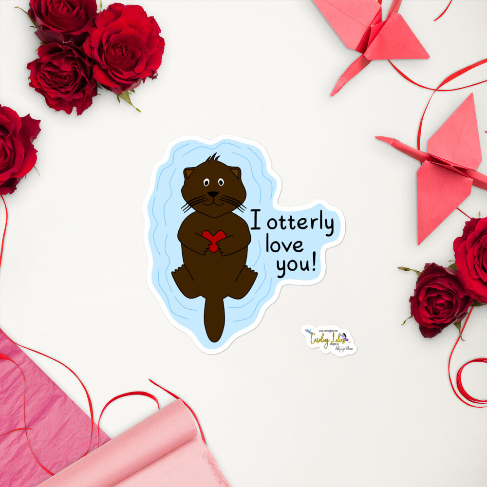 Otterly Love You Bubble-free stickers