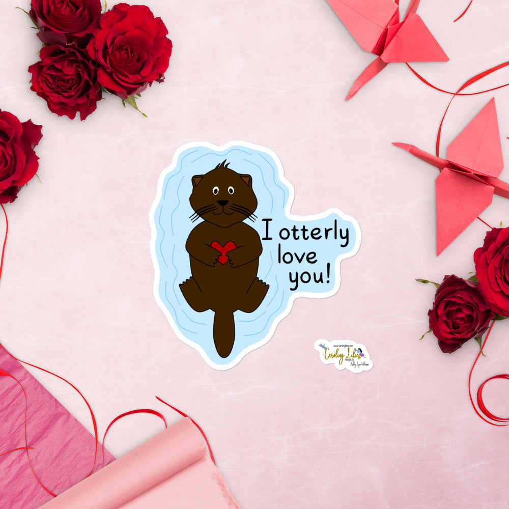 Otterly Love You Bubble-free stickers