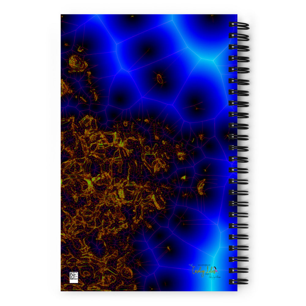 Blue Lightning Spiral notebook