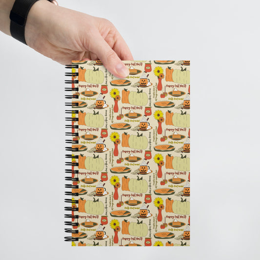 Happy Fall Ya'll Spiral notebook