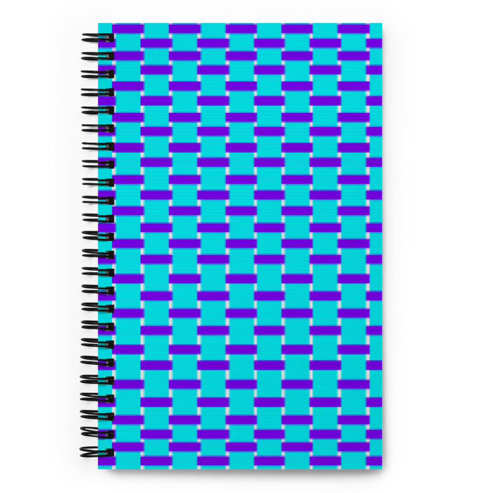 Neon Basket Weave Spiral notebook