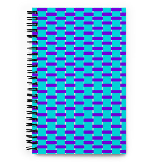 Neon Basket Weave Spiral notebook