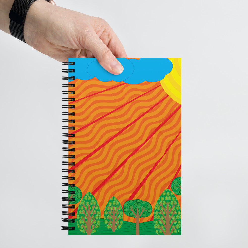 Groovy Landscape Spiral notebook