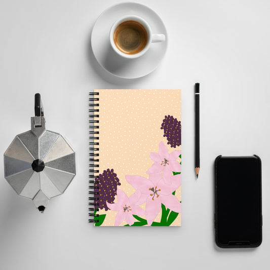 Lilacs & Lilies Spiral notebook