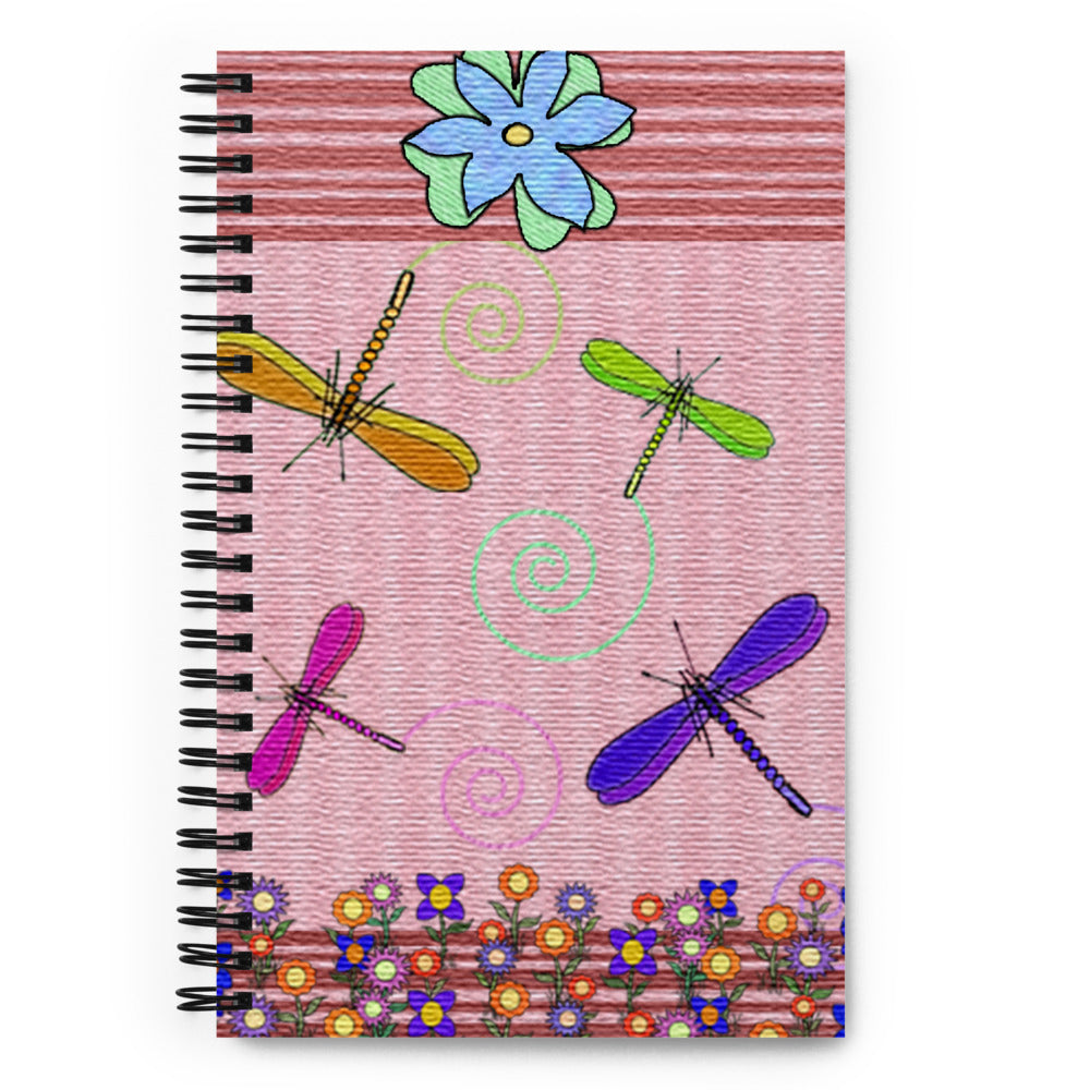 Dragonflies & Flowers Spiral notebook