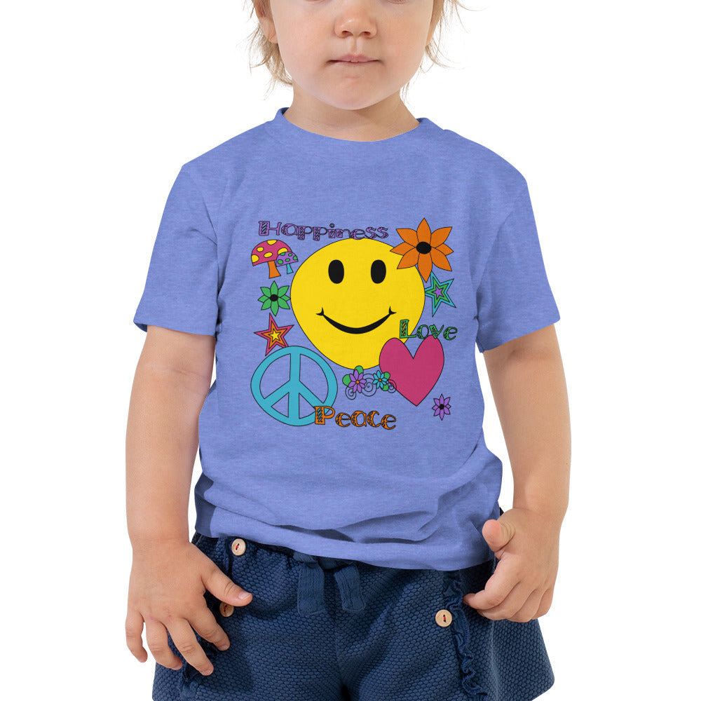 Retro Happy Toddler Short Sleeve Tee