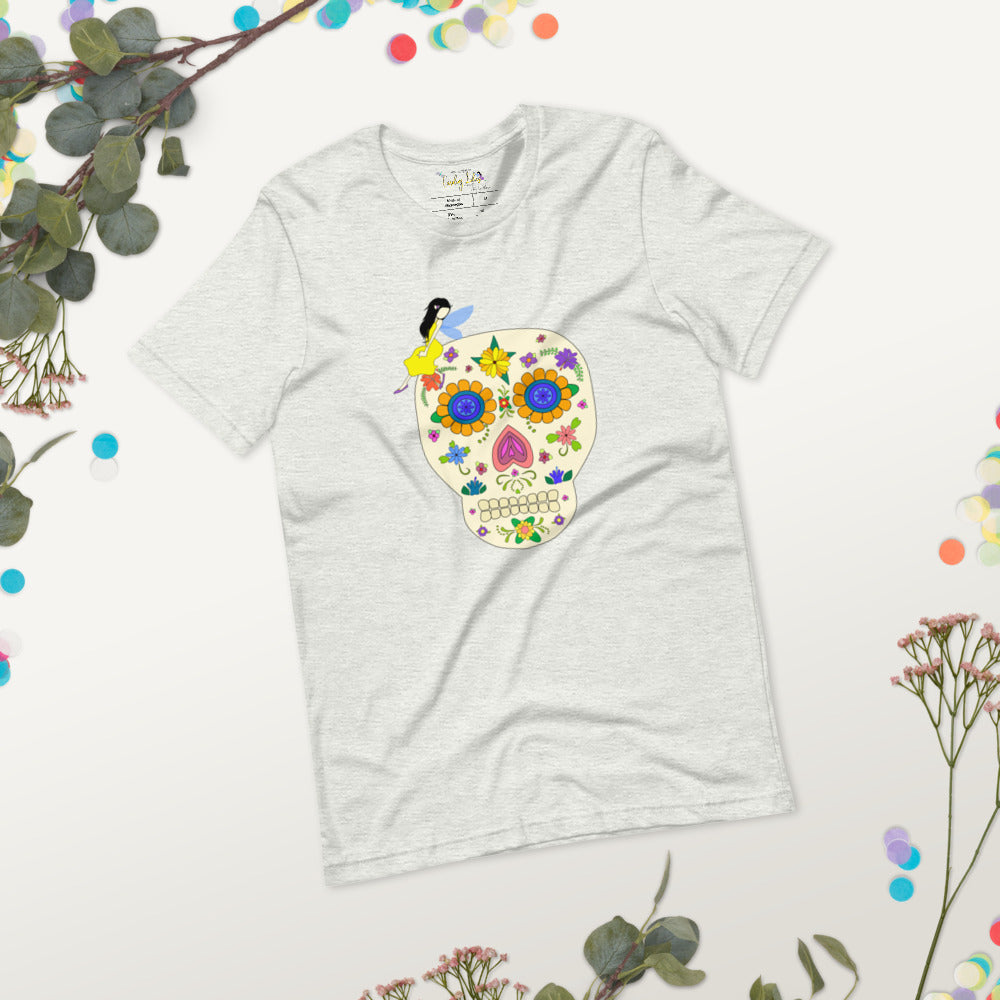 A Fairy, A Skull & Some Flowers Short-Sleeve Unisex T-Shirt