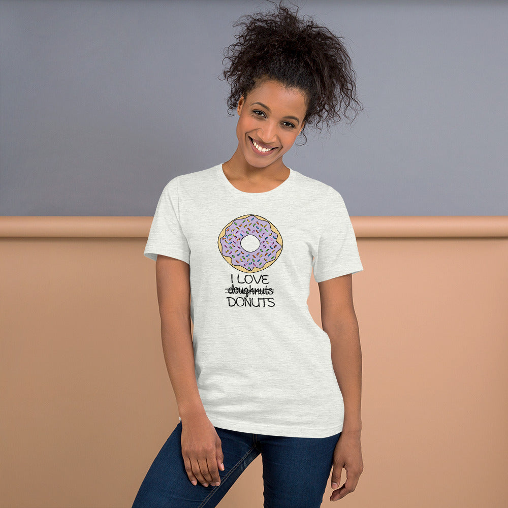 I Love Donuts Short-Sleeve Unisex T-Shirt