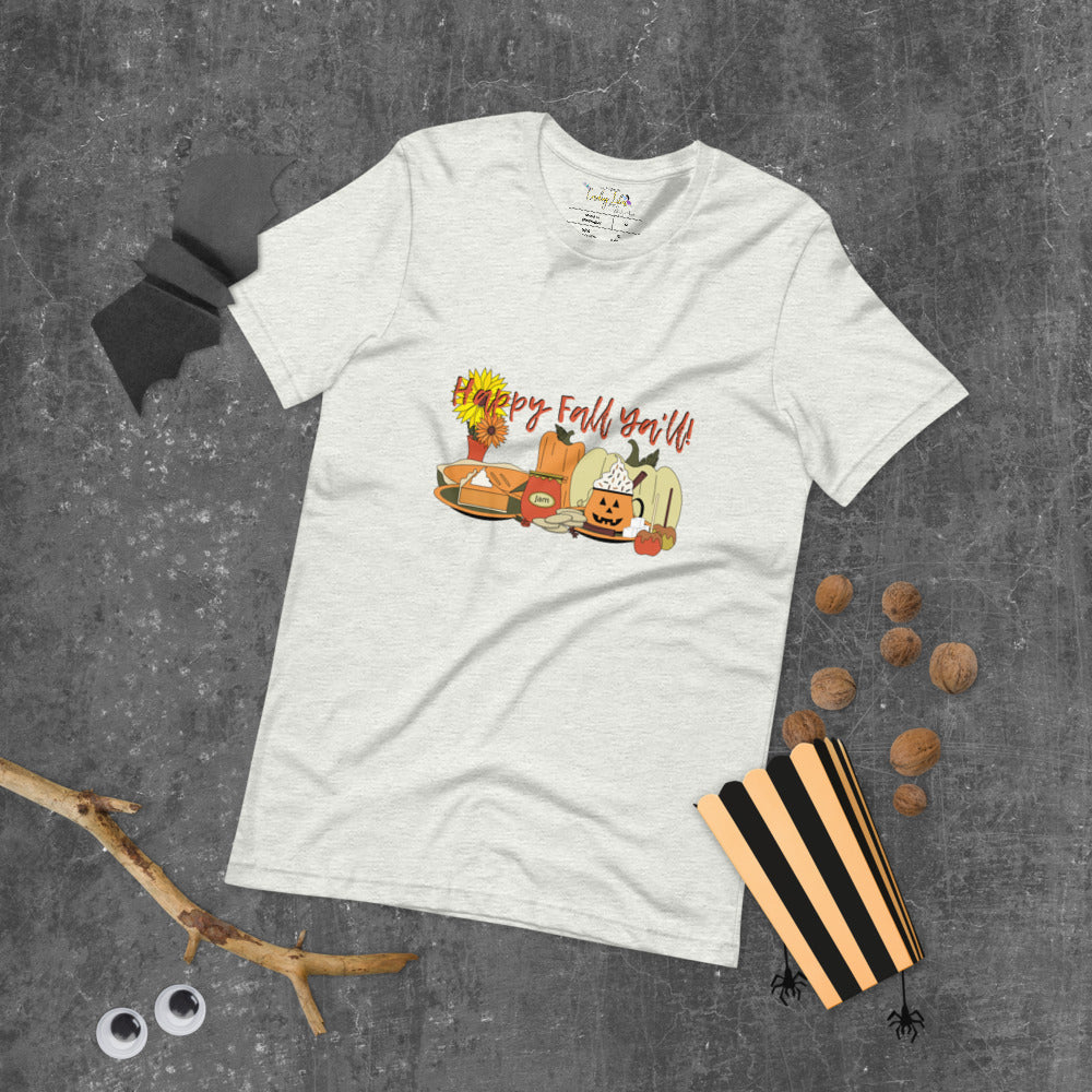 Happy Fall Y'all Short-Sleeve Unisex T-Shirt