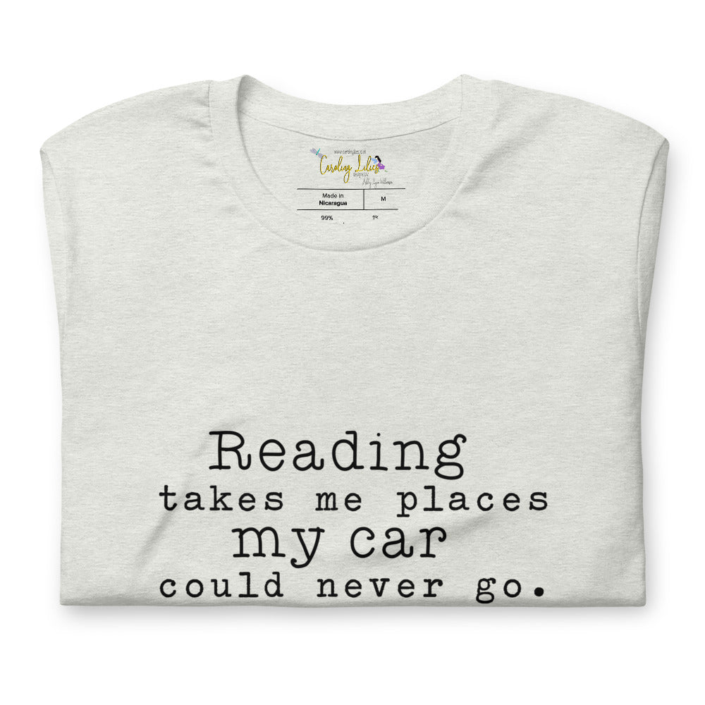 Reading Takes Me Places Short-Sleeve Unisex T-Shirt