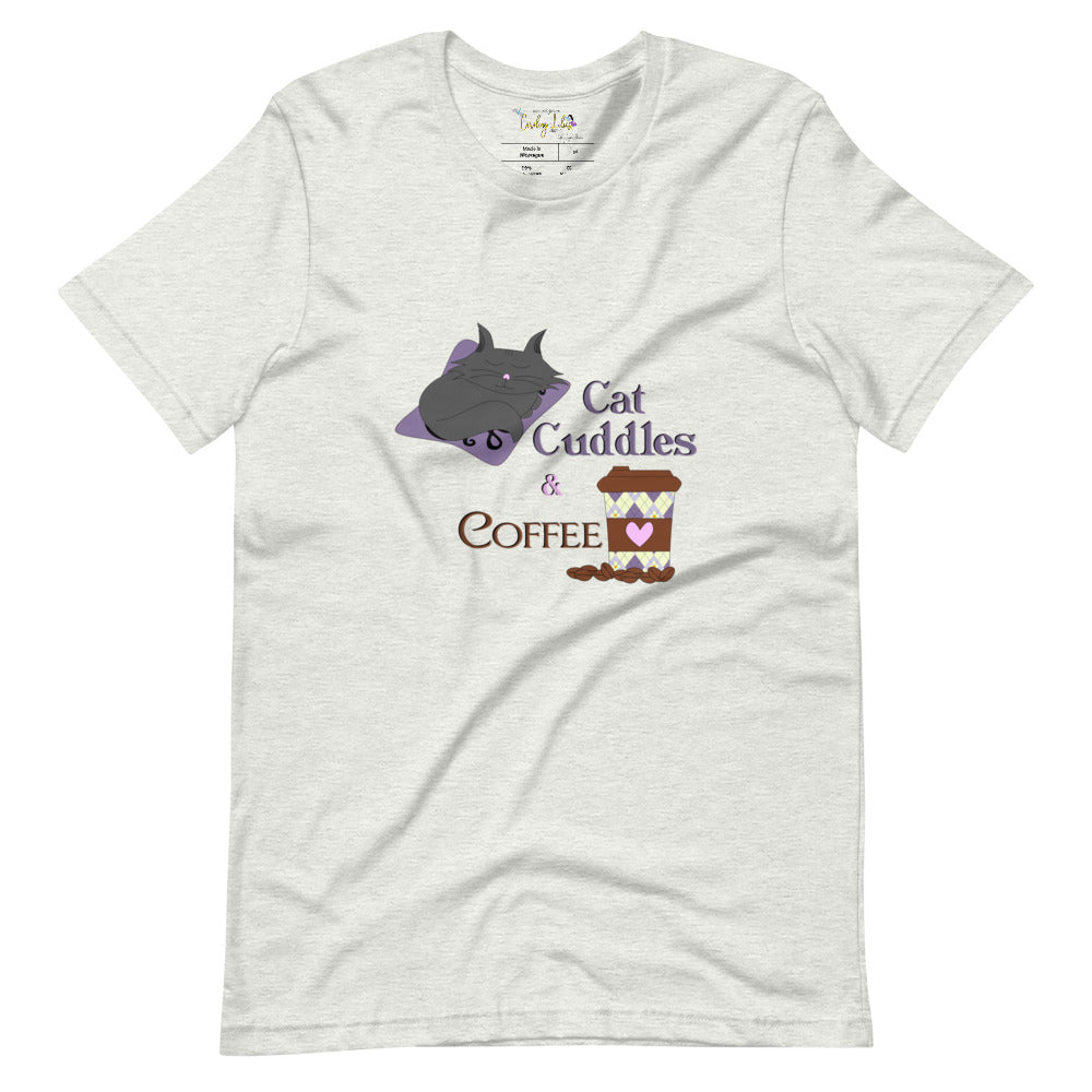 Cat Cuddles & Coffee Short-Sleeve Unisex T-Shirt