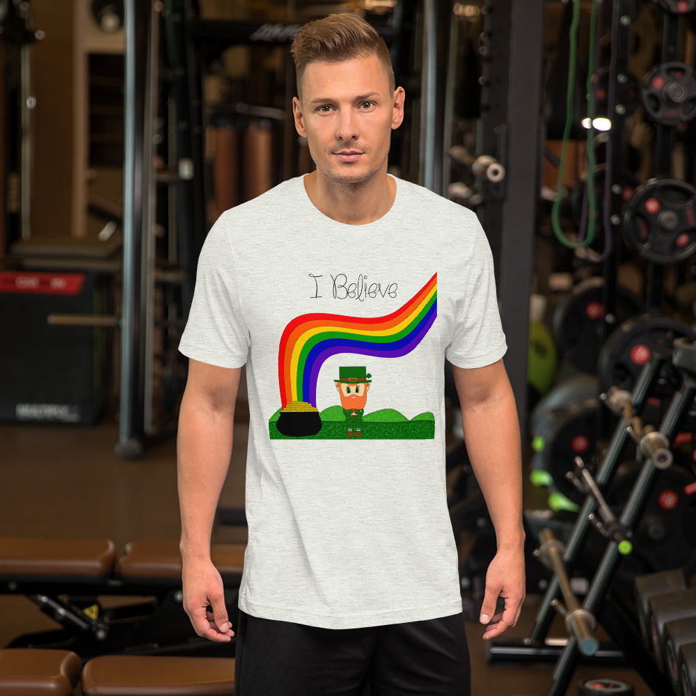 I Believe - Leprechaun Short-Sleeve Unisex T-Shirt