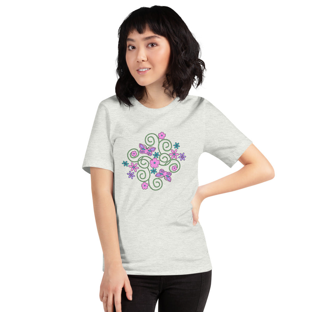 Butterflies & Florals Short-Sleeve Unisex T-Shirt