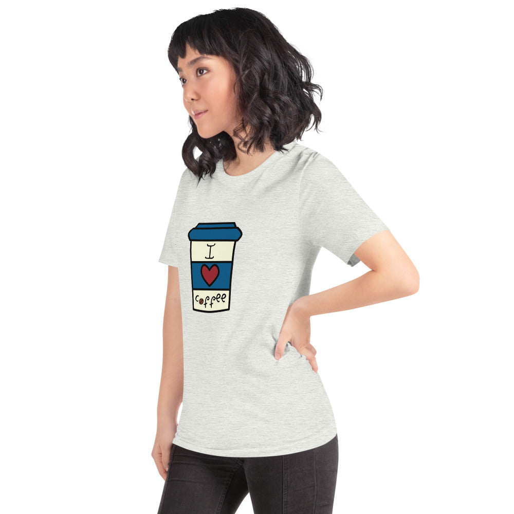 I Love Coffee Cup Short-Sleeve Unisex T-Shirt