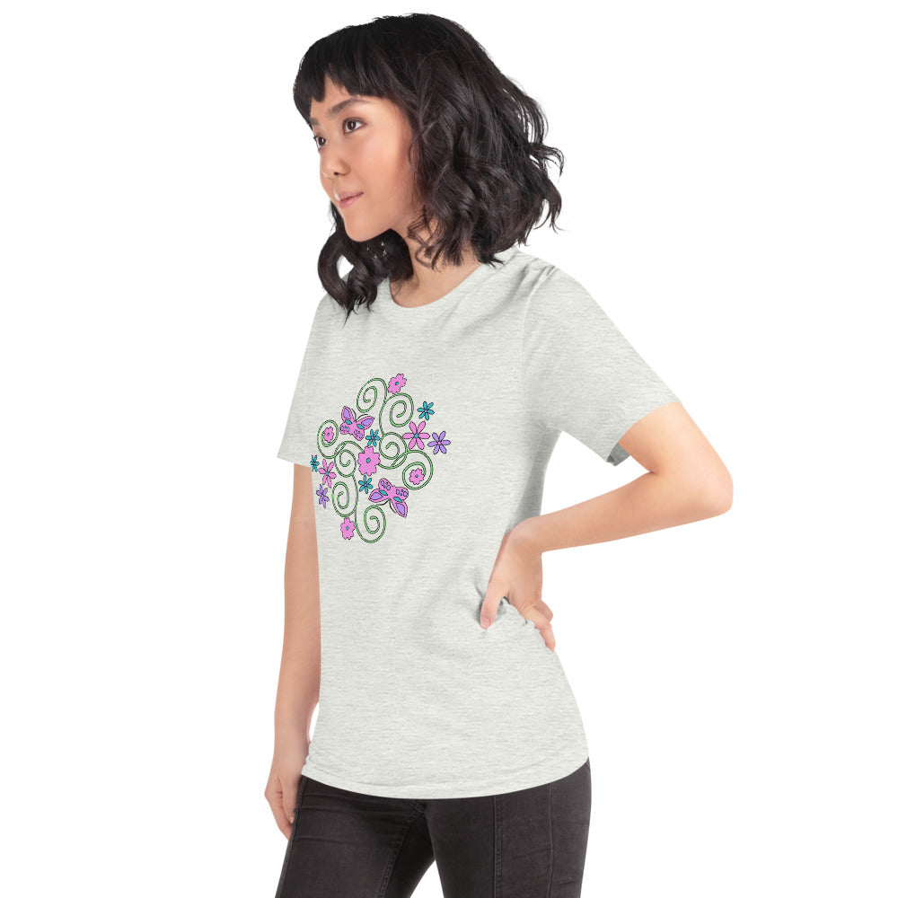 Butterflies & Florals Short-Sleeve Unisex T-Shirt