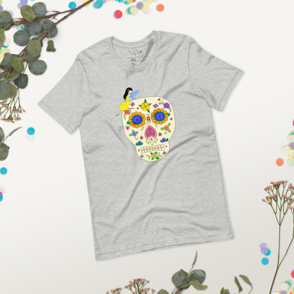 A Fairy, A Skull & Some Flowers Short-Sleeve Unisex T-Shirt