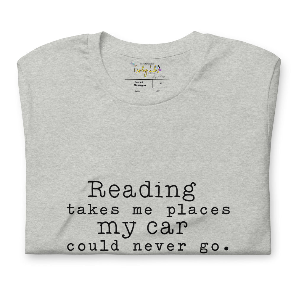 Reading Takes Me Places Short-Sleeve Unisex T-Shirt