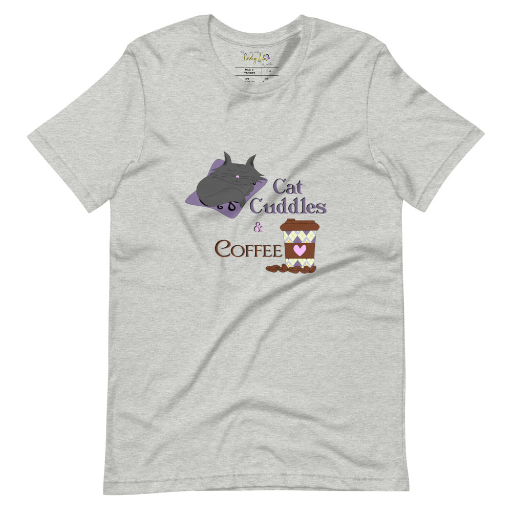 Cat Cuddles & Coffee Short-Sleeve Unisex T-Shirt