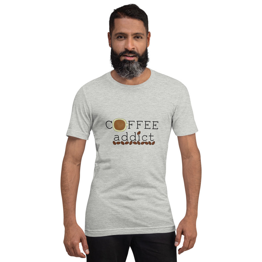 Coffee Addict With Beans Short-Sleeve Unisex T-Shirt