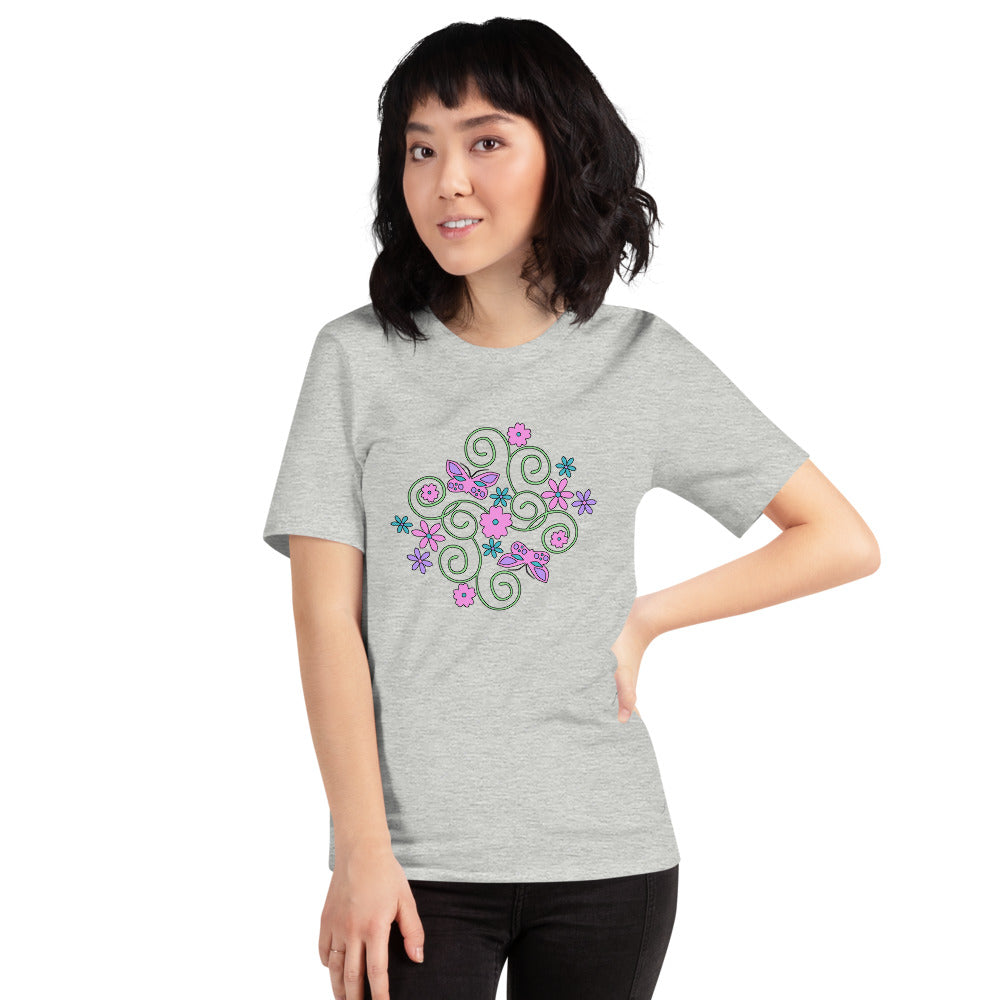 Butterflies & Florals Short-Sleeve Unisex T-Shirt