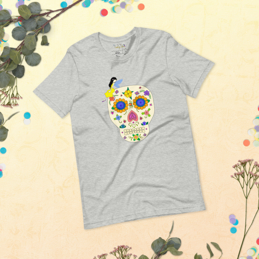 A Fairy, A Skull & Some Flowers Short-Sleeve Unisex T-Shirt