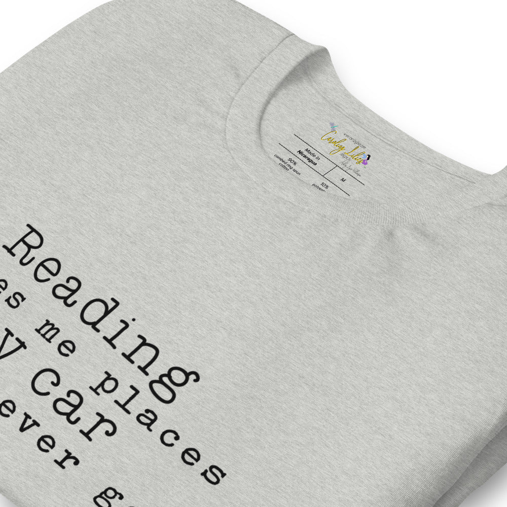 Reading Takes Me Places Short-Sleeve Unisex T-Shirt