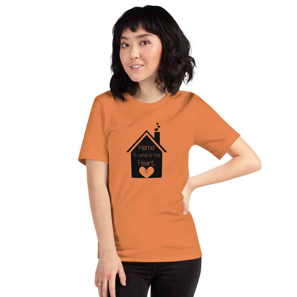 Home Is Where The Heart Is Short-Sleeve Unisex T-Shirt