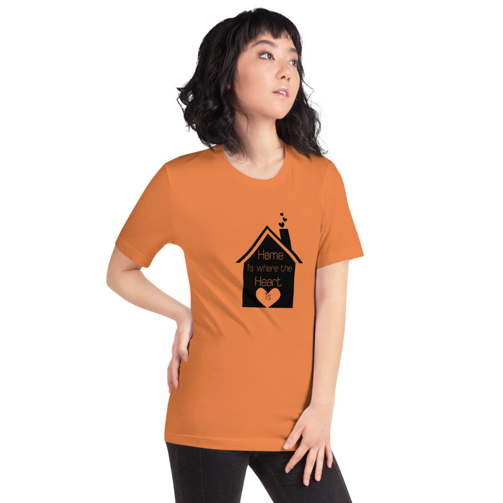 Home Is Where The Heart Is Short-Sleeve Unisex T-Shirt